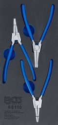 Pour montage de circlips sur les arbres d’entraînementÉtendue de la livraison1 Pince à colliers de cardan, coudée 30°, ouverture min. : 2,8 mm, ouverture maxi. : 38,5 mm (art. 66105)1 Pince à colliers de cardan, modèle droit, ouverture min. : 5,7 mm, ouverture maxi. : 41,4 mm (art. 66107)1 Pince à colliers de cardan, légèrement coudée, ouverture min. : 6,4 mm, ouverture maxi. : 42,4 mm (art. 66109)