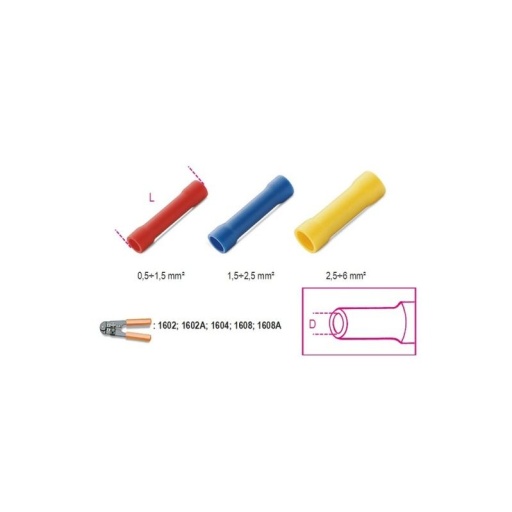 Cosse bout à bout  1,8mm pour fil 0,25-1,5mm²