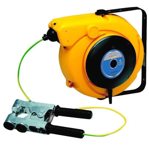 Enrouleur pour mise à la terre 12,5+1,5M en 1x6mm2 avec pince ATEX 94/9/CE