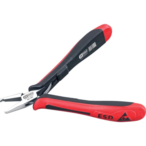 Pince ESD coupante frontale avec becs courts finement biseautés, 120 mm