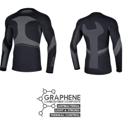Maillot de corps technique stretch à manches
longues
- 70% polyamide, 28% polyester avec graphène, 2% élasthanne, 230 g
- Noir & gris
- Thermorégulateur et respirant
Nos vêtements, qui intègrent cette matiére révolutionnaire, se caractérisent par :
PROPRIÉTÉS ANTIBACTÉRIENNES ET ANTI-ODEURS :
Ils empêchent la prolifération des bactéries responsables des mauvaises odeurs
LÉGÈRETÉ : le graphène étant un matériau extrêmement
légers et fins, ils sont doux et confortables
RÉGULATION THERMIQUE : ils s’adaptent dynamiquement
aux conditions climatiques,dissipant la chaleur les jours
chauds et la conservant les jours froids.
RESPIRABILITÉ : ils permettent une ventilation optimale
et la dispersion de l’humidité corporelle
RÉSISTANCE : ils sont extrêmement durables..
Nos vêtements, qui intègrent cette matiére révolutionnaire, se caractérisent par :