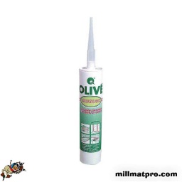 Mastic silicone 280 ml
multi-usages intérieur
scellement de verre. aluminium.cuisines et salles de bains