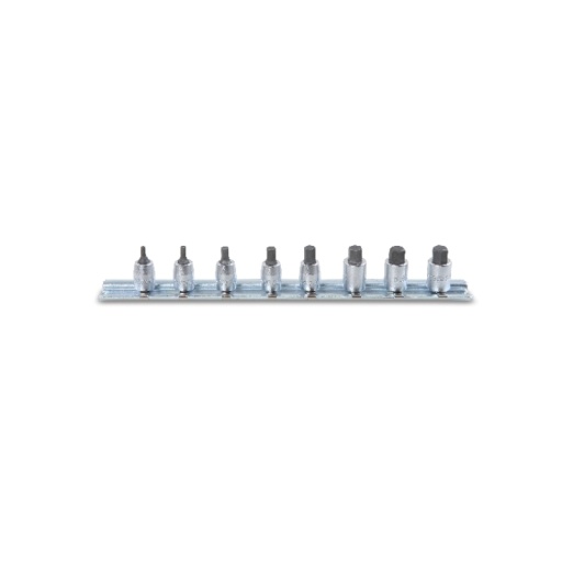 Jeu de douilles pour vis 6 pans creux carré femelle 1/4" chromées