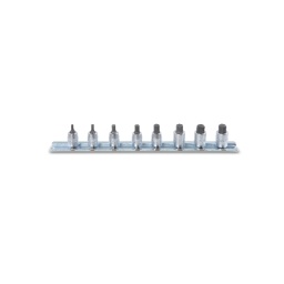 Jeu de douilles pour vis 6 pans creux carré femelle 1/4" chromées
2,5-3-4-5-6-7-8-10 mm