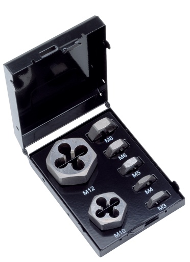Coffret de Filières hexagonales P.V.99 HSS-G  UNC 1/4 - 1/2