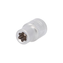 Torx-E-Plus (EPL)
Carré d'entraînement intérieur selon DIN 3120 / ISO 1174 avec encoche pour verrouillage par bille
Pour une utilisation manuelle
Finition satinée
Chrome Vanadium