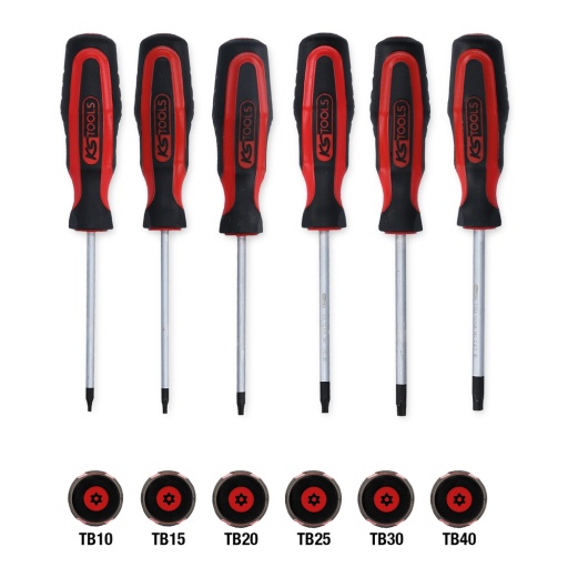 Jeu de tournevis ERGOTORQUEplus 6 pcs TORX percé