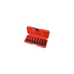 Coffret de 8 douilles monoblocs à choc torx

- chrome molybdene ultra-resistant
- coffret composite robuste

composition:
8 douilles t30-t40-t45-t50-t55-t60-t70-t80