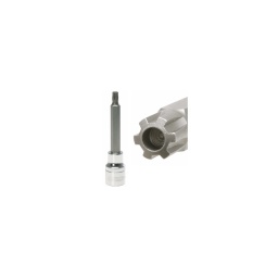 Douille tournevis long ribe  1/2 m12

- longueur 110mm - profil strie
- embout en acier s2