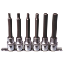 Jeu de douilles tournevis longues ultimate 6 pans
- selon din 7422
- carré d'entrainement intérieur selon din 3120 / iso 1174 avec encoche pour verrouillage par bille
- version longue
- embout en acier nickele
- finition chromée satinee
- chrome vanadium
- comprend un rail de rangement
4 - 5 - 6 - 7 - 8 - 10 - 12 mm 