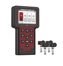 OUTIL DIAGNOSTIC THINKCAR T100

Intro	Gamme TPMS :
Activation du capteur TPMS intégré, programmation et réapprentissage de la fonction !
Texte	THINKCAR T-Wand 100 est un outil de service complet TPMS (système de surveillance de la pression des pneus).
Avec la possibilité de lire les données du capteur en sans-fil. Il peut également réapprendre et programmer les capteurs TPMS via le port OBD. 
THINKCAR T-Wand 100 peut activer le capteur TPMS pour afficher les données du capteur telles que l'ID du capteur, la pression, la fréquence, la température et l'état de la batterie.

Programme jusqu'à 8 capteurs en même temps.
3 modes de programmation :
- 1- création ID automatique
- 2- création ID manuelle
- 3- création par copie

Plus produit	Couvre 98% des valves du marché!
Caractéristiques :
- système: ARM
- câble: 1.2M
- tension de travail : 9-18V
- courrant: ≤ 500mA
- mises à jour : via carte SD / PC
- batterie: 3100mAh/3.7V
- taille écran 3.5"
Durée de garantie	2 ans