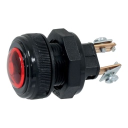 Voyant rouge
Diamètre 16mm
2 bornes 
Connexion à vis
Livré avec une lampe wedge 1,2W