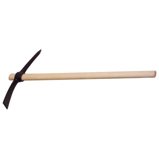 Pioche de terrassier - Œil oval - Emmanche bois - 2,5 Kg