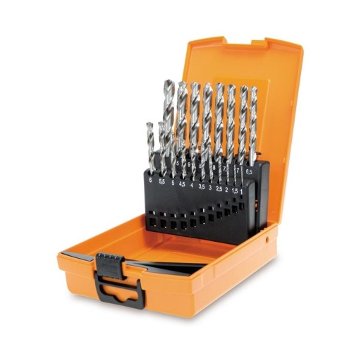 Jeu de 19 forets acier hss polis 1 a 10mm 