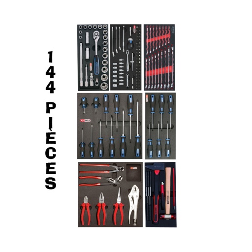 Composition outils start 144 pièces 3 tiroirs ks tools