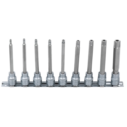 Jeu de douilles tournevis 3/8'' TORX percé 9 pcs