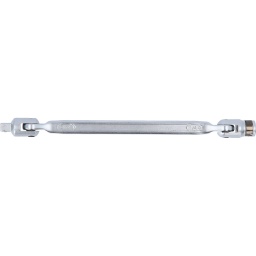 Carr&eacute; d'entra&icirc;nement avec bille de maintien selon DIN 3120 / ISO 1174
Pour douilles tournevis 1/4" avec entra&icirc;nement 6,35 mm m&acirc;le selon DIN 3126 / ISO 1173
Articul&eacute;e
Cl&eacute; extra longue
Utilisable dans les endroits exigus
Finition satin&eacute;e
Chrome Vanadium
