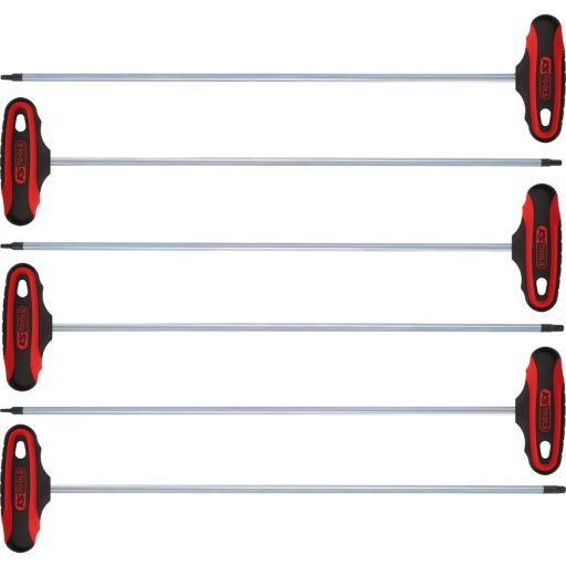 Jeu de 6 clés mâles Torx poignées en T, L.375 mm