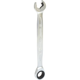 C&ocirc;t&eacute; cl&eacute; plate avec nouveau m&eacute;canisme de cliquet
Syst&egrave;me FlankTraction
Selon DIN 3113 / ISO 3318
Fourche inclin&eacute;e &agrave; 15&deg;
Forme droite
Cliquet pr&eacute;cis 72 dents
Finition satin&eacute;e
Chrome Vanadium
