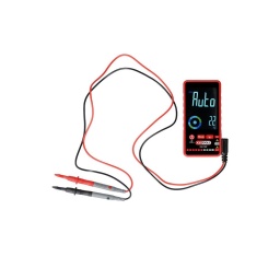 Multimètre digital True RMS
Compact et portatif grâce à sa batterie rechargeable
Multimètre à valeur efficace vraie (True RMS)
CAT III - 600 V
Selon la norme EN 61010-1
Prise USB C pour charge via USB
Ecran tactile LCD 6000 points avec rétroéclairage
Fonction de sauvegarde des données
Indication du dépassement de plage
Indication du niveau de batterie sur l'écran
Arrêt automatique après 15 minutes

Fonctions :
Courant alternatif et continu
Tension du courant alternatif et continu
Résistance
Fréquence
Polarité
Continuité audible
Testeur de diodes
Température
Plus d’information
Alimentation :	lithium-ion 3.7 V
Code EAN :	3663389002514
Dimensions :	L.138 x l.68 x H.15 mm
Fusible S1 :	10 A patch céramique
Longueur de câble en m :	0,99 m
Matière :	Coque en matière plastique
Mesure de résistance :	600 Ohm - 60 MegaOhm
Plage de courant AC :	600 mA - 10 A
Plage de fréquence :	40 Hz ~ 400 Hz
Température de stockage :	-10°C à +50°C (14° à 122° F)
Température d'utilisation :	0°C à +40°C
Temps de charge :	3h (chargeur 5V / 1A)
Tension alternative :	600 mV - 600 V
Tension continue :	600 mV - 600 V
Prise de charge :	USB-C
Capacité :	6 nF - 60 mF
Poids :	130g
