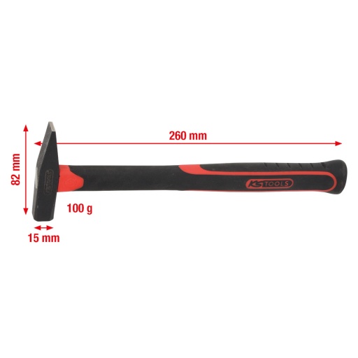 Marteau de mécanicien manche fibre 100g