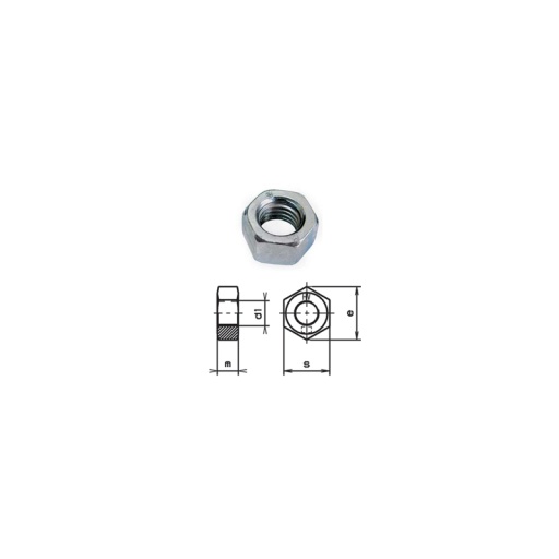 Ecrous 6 pans hu inox dia 6