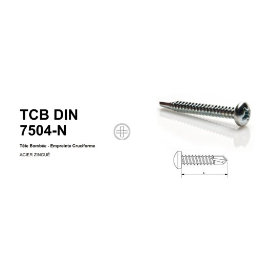 vis autoperceuse acier goscrew tcb din 7504-n 3,5x16