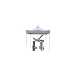 Pack tente pliante série collectiv pvc 3x3m

- composition: 1 armature. 1 toit. 1 sac de transport. 1 kit d'arrimage
- montage simple et rapide. 
- concue pour une utilisation ponctuelle. 
grace a ses profiles aluminium octogonal en 40mm  ce barnum propose une résistance mécanique très bonne. 
- pièces de connexion injecte fibre de verre. visserie inox. 
- Bâche  pvc 380gr/m2 (anti: uv/m2isissure/champignon/saline
- garantie 2 ans
- normes de sécurité européennes
- résistance au vent 60km/h (avec arrimage adequat).
- 9 colories au choix