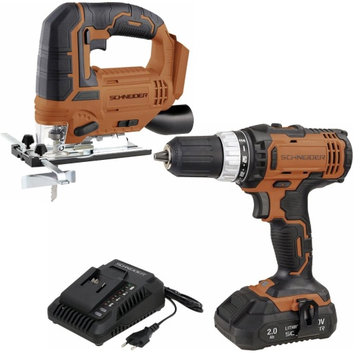 Pack perceuse et scie sauteuse avec chargeur et 1 batterie