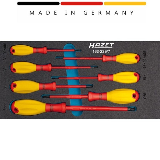 Module 7 tournevis isolés 1000v Hazet
