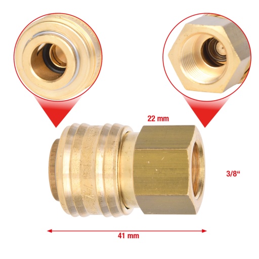 Embouts pour coupleurs filet&eacute;s femelles G3/8'' 