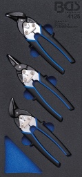 Pour découper des tôles en acier inoxydable, acier, cuivre, laiton, etc.Coupe des tôles laminées à froid jusqu’à 1,2 mm ou de l'acier AISI-304 VA jusqu’à 0,7 mmLames à denture fine, forgées, trempées par induction, alliage chrome-molybdènePoignée bicomposantÉtendue de la livraisonMini-cisaille à tôle, 195 mm, coupe droiteMini-cisaille à tôle, 195 mm, coupe à gaucheMini-cisaille à tôle, 195 mm, coupe à droite