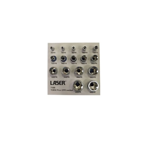 Jeu de douilles Torx Plus, 16 pièces