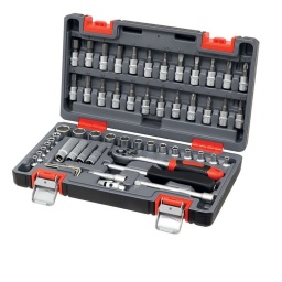 Coffret de douilles 1/4
56 pièces
Douille 6 pans 
Acier au chrome vanadium
garantie totale Drakkar