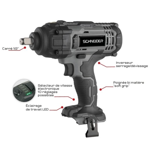 Cle A Choc 1/2" 650nm 20v Sans Batterie & Chargeur
