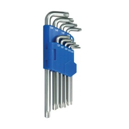9 clés mâles coudées alésées Torx