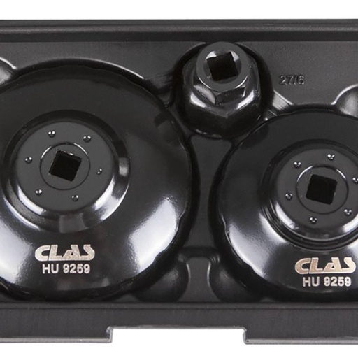 Coffret 3 clés filtres à huile ø 96x18, 76x12 et 27*6 pans 3/8" Renault/Nissan/Dacia/Opel