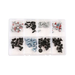 Assortiment de Vis de fixation pour frein à disque et pour frein à tambour M6-M8 – 80pcs
Contenu :
M6 x 1 - 14.0 x 15.0 (34130), M6 x 1 - 11.0 x 16.1 (34137)
M6 x 1 - 11.0 x 14.0 (34141), M8 x 1 - 14.0 x 12.5 (34131)
M8 x 1.25 - 10.9 x 15.6 (34138), M8 x 1.25 - 15.5 x 17.0 (34133)
M8 x 1.25 - 15.9 x 15.7 (34132), M8 x 1.25 - 15.8 x 16.1 (34135)
