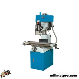 Capacite maxi de perçage : 32 mm capacité maxi 80 mm de surfaçage :
rotation tête : 360°
col de cygne : 193.5 mm cône : cm3/b16
diamètre de colonne :115 mm course broche/table : 450 mm course broche : 130 mm nombre de vitesses : 12
gamm  de vitesses :  80 - 2080 tr/m2
dimensions table : 800x240 mm rainure en t :16 mm course transversale :225 mm course longitudinale :570 mm changement de vitesse : courroies
puissance :1500 w
alimentation : 230 v - 50 hz
dimensions emballage : 960x832x1160 mm poids : 280 kg
livre avec :
tire barre/rondelles
vis / cles
1 cône cm3-b16
1 chasse cone
1 manuel d'instructions
1 protecteur pour le mandrin
- livre sans socle