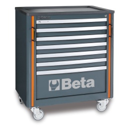 7 tiroirs de 588x367 mm, montés sur glissières à billes de précision
- 4 roues de Ø 100 mm, 2 fixes (dont une avec frein) et 2 pivotantes
- Système d'ouverture en aluminium sur toute la longueur du tiroir
- Fond des tiroirs protégé par un tapis en Néoprène
- Serrure centralisée frontale
- Tiroirs conçus pour l'emplacement des thermoformés
