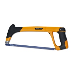 Monture de scie à métaux avec système de tension de la lame dans la poignée
-Manche en alliage d'aluminium bi-matière avec revêtement de protection
-Compartiment intégré pour lames de rechange
-Lame inclinable jusqu'à 55° et 90°, avec système de fixation intégré