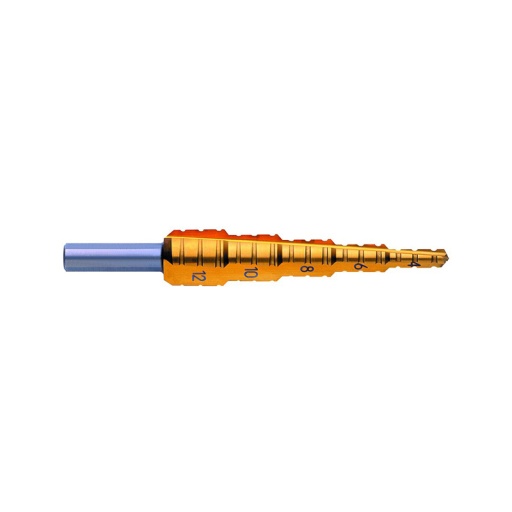 Foret étage fraiseur tin 4 a 12 /2mm 