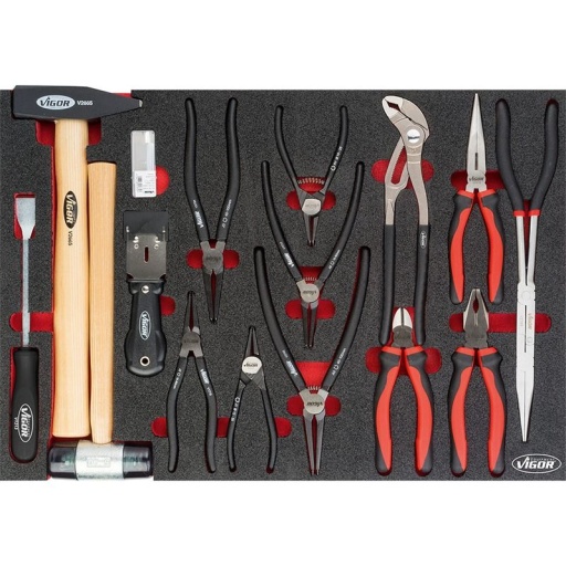 Module marteau, pinces, pinces circlips, 25 pièces