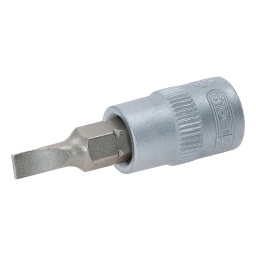 Fente
Carré d'entraînement intérieur selon DIN 3120 / ISO 1174-1 avec encoche pour verrouillage par bille
Embout en acier nickelé
Pour une utilisation manuelle
Finition satinée
Chrome Vanadium