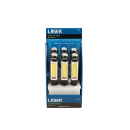 Lampe stylo COB - Aluminium
5 W x luminosité de 400 lm
Dimensions 190 mm x 25 mm
3 modes d'éclairage : haut, bas, clignotant rouge
Munie d'une base magnétique et d'une agrafe à ressort/crochet
Homologué CE, conforme à ROHS  Nécessite 3 piles AA non fournies