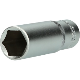 6 pans
Syst&egrave;me FlankTraction
Selon DIN 3124 / ISO 2725
Carr&eacute; d'entra&icirc;nement int&eacute;rieur selon DIN 3120 / ISO 1174 avec encoche pour verrouillage par bille
Version longue
Pour une utilisation manuelle
Finition satin&eacute;e
Chrome Vanadium
