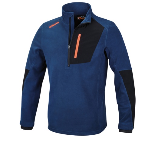 Pull micropolaire stretch avec fermeture éclair courte