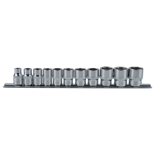 Jeu de douilles CHROMEplus 3/8'' 12 pans 11 pcs 8-19 mm