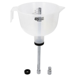 Entonnoir de récupération d'huile avec rallonge 3/8'' +1/2'', 5 pcs
idéal pour récupérer l'huile qui s'écoule lors de l'ouverture du filtre à huile
protège contre l'huile chaude lors du démontage du filtre
L'entonnoir peut être déplacé librement sur la rallonge
Selon DIN 3123 / ISO 3316
Carré d'entraînement avec bille de maintien selon DIN 3120 / ISO 1174
Carré d'entraînement intérieur selon DIN 3120 / ISO 1174 avec encoche pour verrouillage par bille
avec adaptateur d'agrandissement 1/2"
Matière plastique