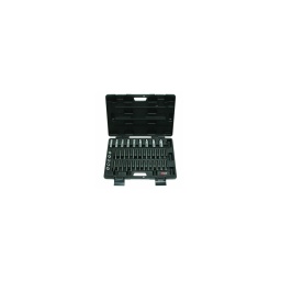 Coffret pour le montage et démontage des tiges d'amortisseurs

- pour vw.mercedes.audi.ford.opel.volvo.renault.BMW.peugeot.citroën.toyota
- 25 embouts entraînement 10mm (long 90mm  6pans.6pans creux.xzn.torx
- 9 douilles traversantes
- 5 écrous à ergots: vw.mercedes.austin
composition :
ecrou à ergots 10.5 mm  vag
ecrou à ergots 12.5 mm  vag
ecrou à ergots 14.5 mm  vag
embout. 14.5mm  austin
embout. 14 mm  mm w203
douille spéciale 6 pans. sw 21. 14 mm douille traversante. 16 mm douille traversante. 17 mm douille traversante. 18 mm douille traversante. 19 mm douille traversante. 21 mm douille traversante. 22 mm douille traversante. 24 mm douille traversante. 27 mm embout. 4 mm  nissan
embout. 5.2 mm  vag nissan
embout. 6 mm  vag renault
embout. 6.3 mm  nissan
embout. 7 mm  vag. seat. fiat
embout. 8 mm  seat. fiat
embout. 9 mm  diverses japonaises
embout. 10 mm  seat. fiat. volvo
embout. 12 mm  seat. fiat
embout. 5 mm  nissan
embout 10 mm  nissan. ford
embout. 8 mm  BMW
embout. 9 mm  opel. chrysler
embout. 10 mm  chrysler. ford
embout. 11 mm  diverses japonaises
embout. 5 mm  honda
embout. 6 mm  diverses européennes.
japonaises
embout. 7 mm  diverses européennes
embout. 8 mm  mercedes
embout. 3 mm  mercedes
embout. 3.5 mm  chrysler. ford
embout. 4 mm  peugeot. citroen
embout zxn m12 opel
embout torx t50. ford
embout torx t60 nissan. ford